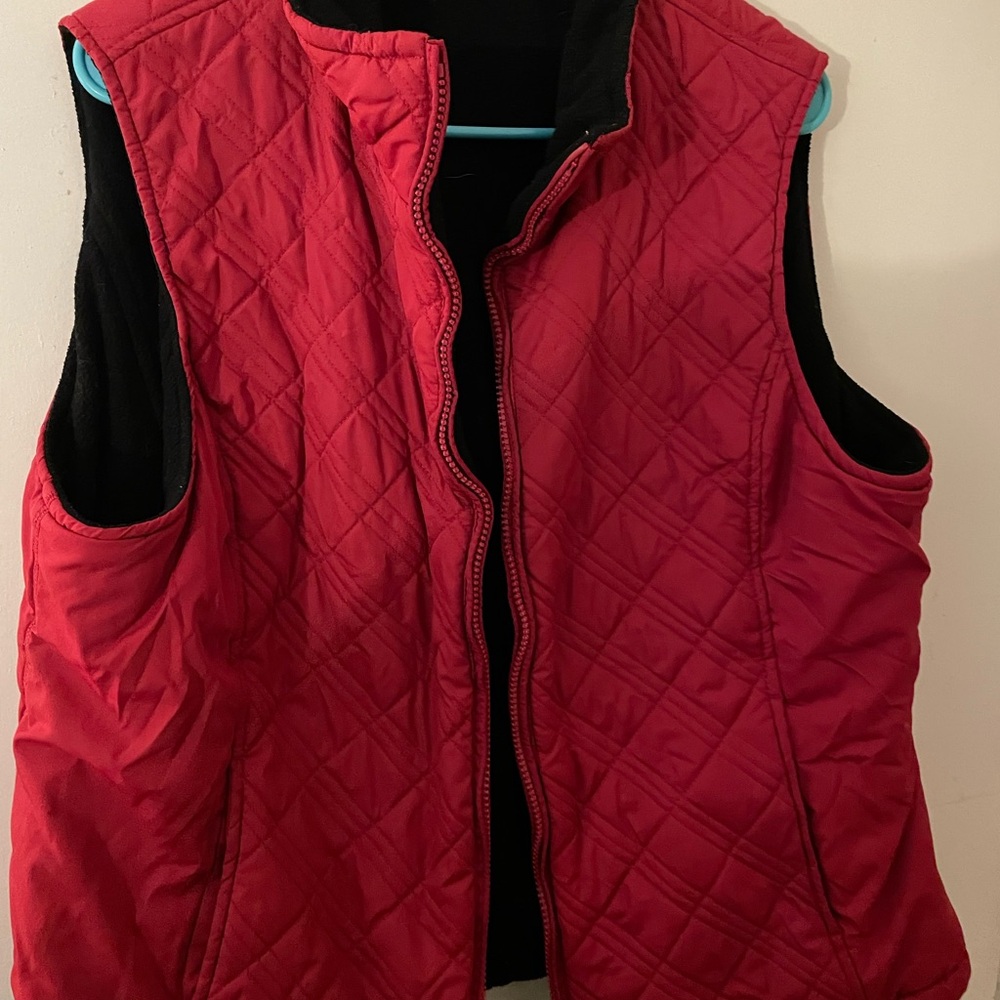 Women's Quilted Red Vest